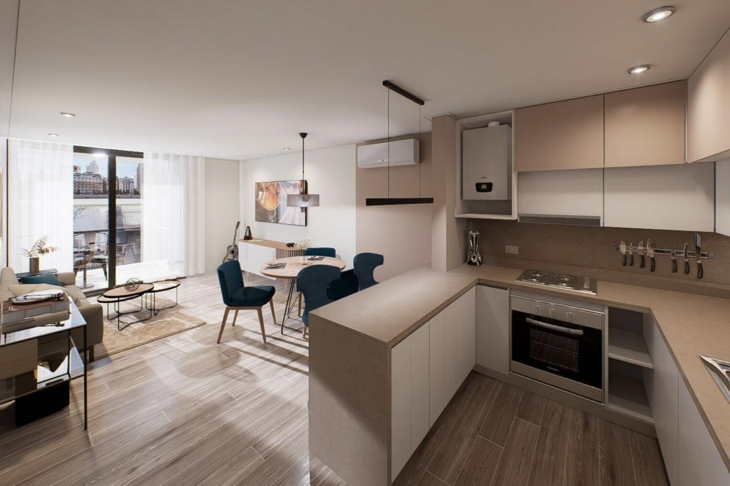 Departamento 2 ambientes en venta zona Guemes con cochera