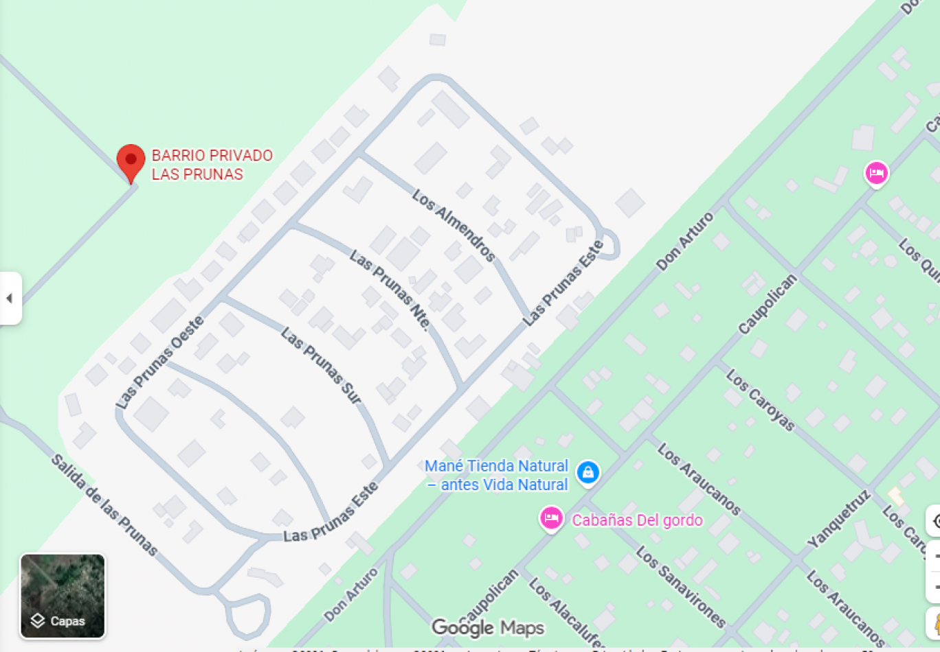 Lote en venta  Las Prunas 